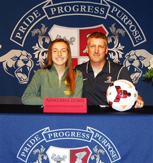 MaKenna Dunn and Dad Signing Day 2015 